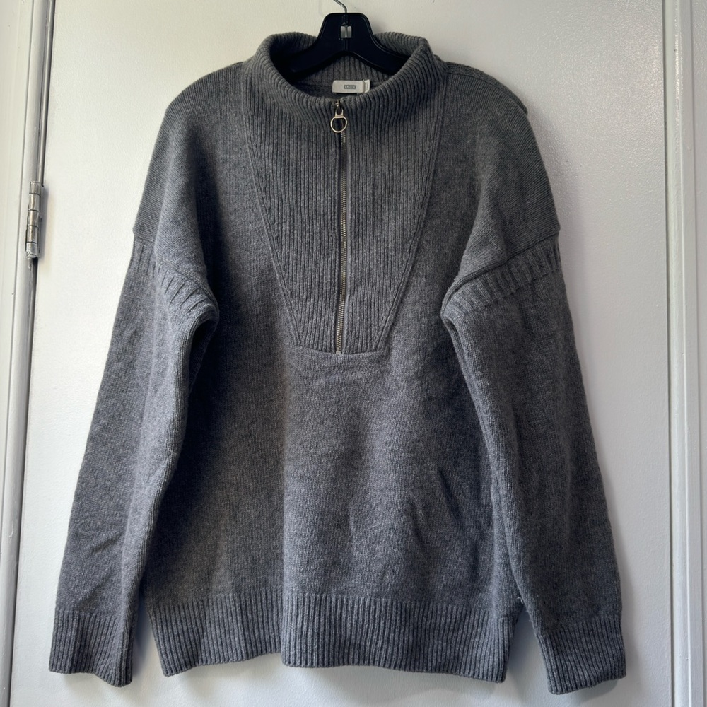Closed Women Wool Troyer Half Zip Sweater Size XL